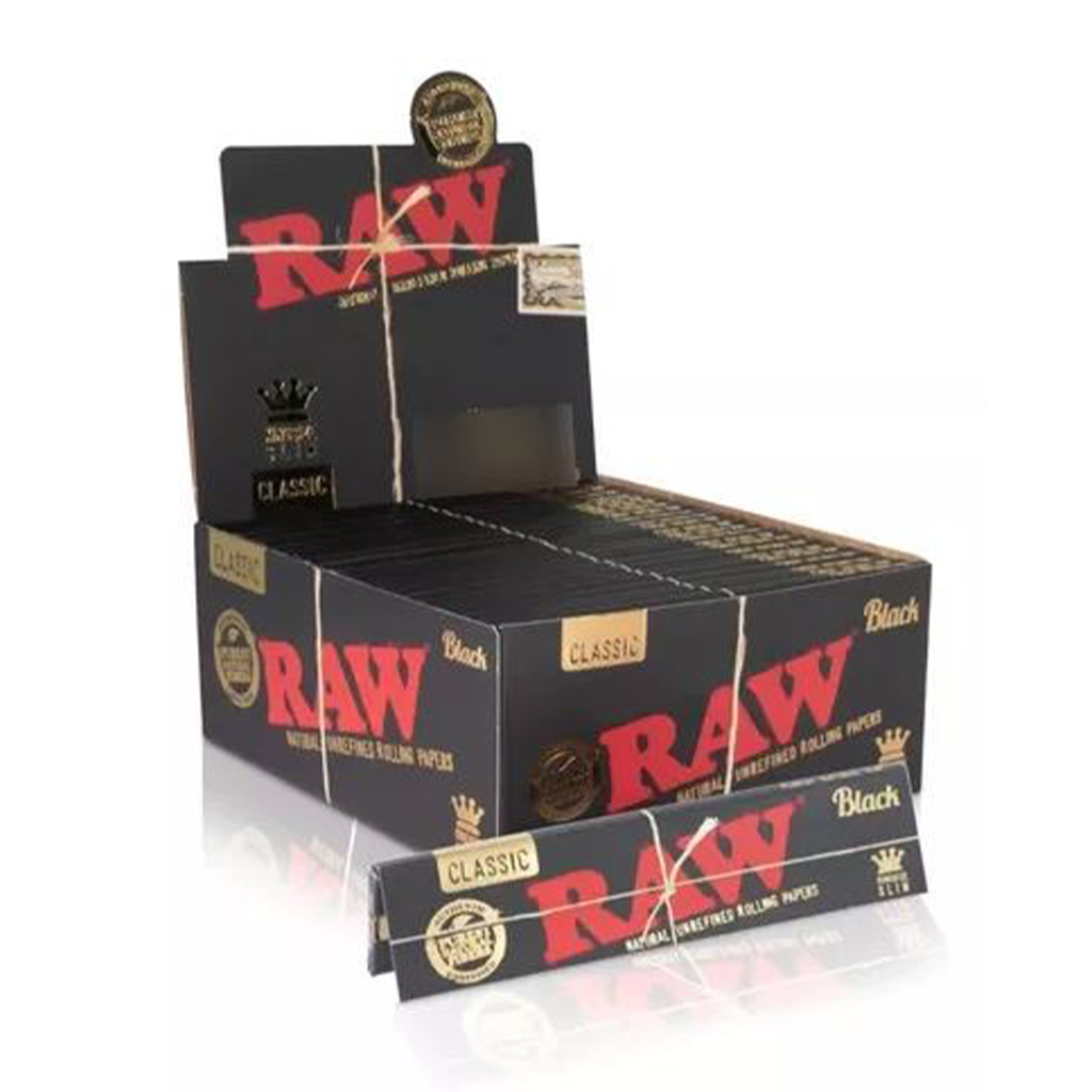 Hojillas Raw Black King Size Slim Topo Grow Shop 0500